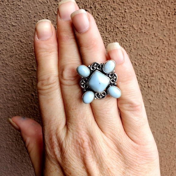 New Owyhee Opal 925 Silver Ring. - Picture 7 of 9